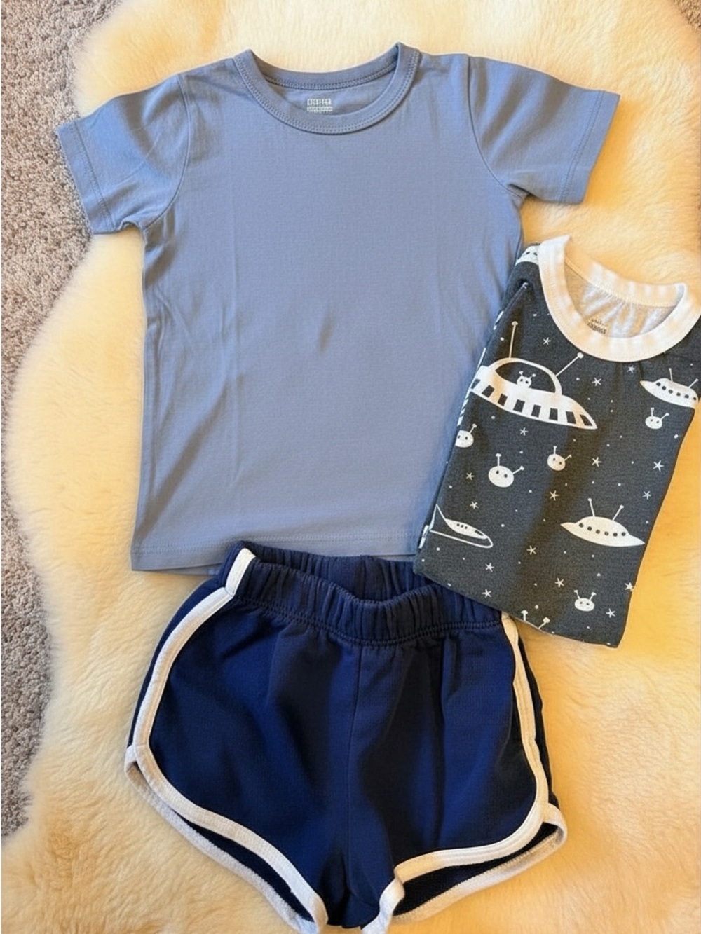 (3 pc Set) Winter Water Factory  Organic Cotton  Kids Tees and Shorts